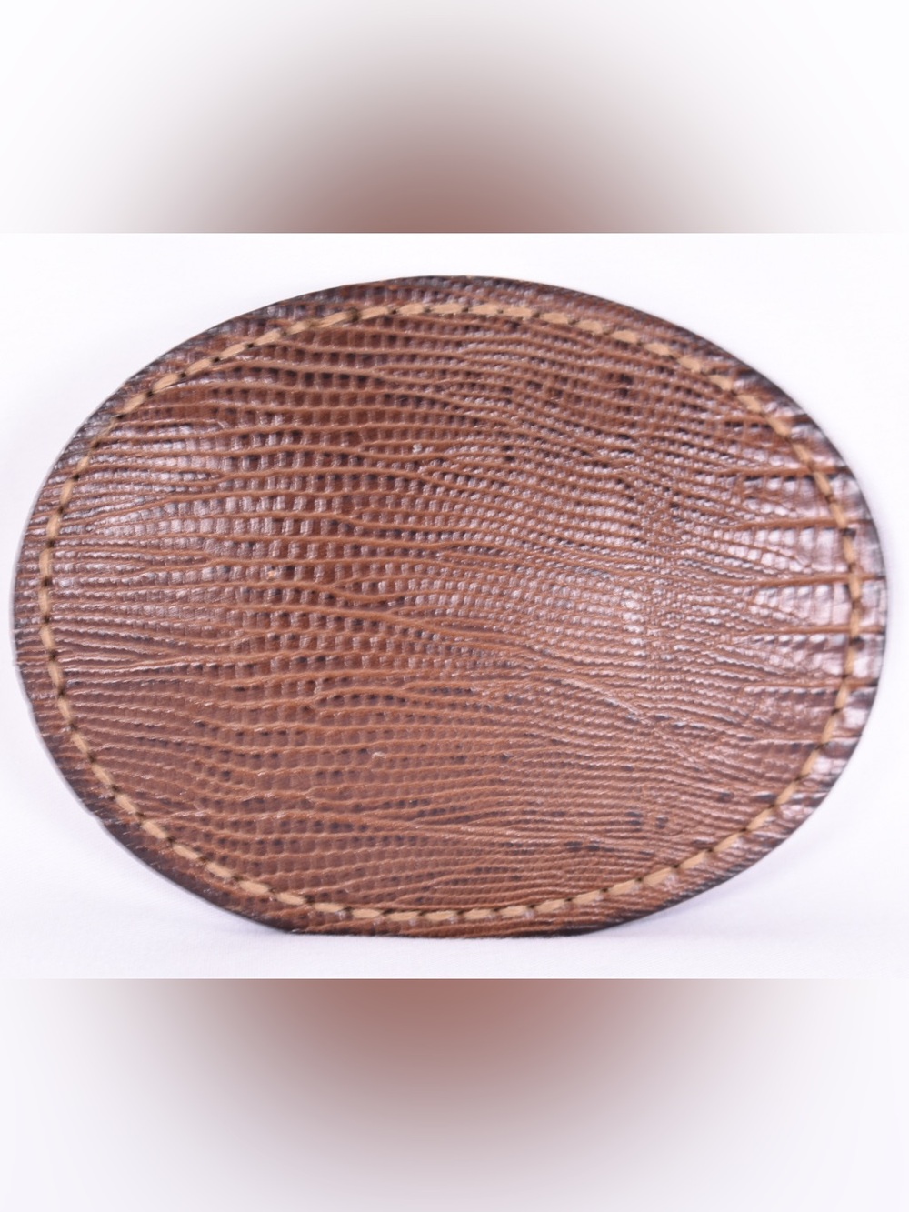 Vintage Dun Dee Brown Leather Western Belt Buckle